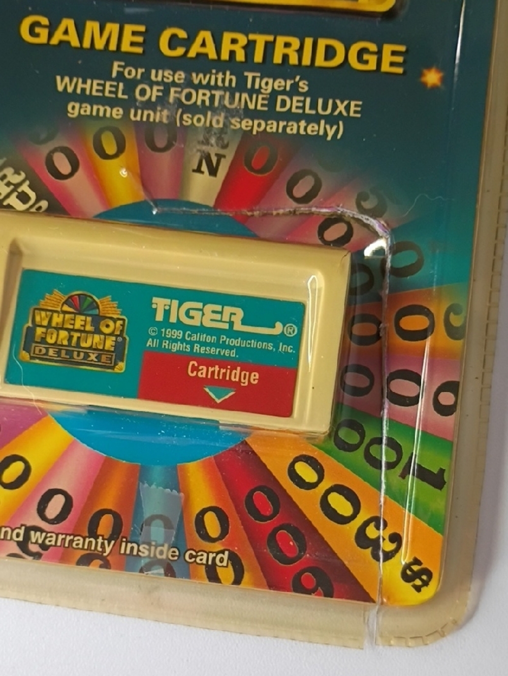 1998 Tiger Electronics Wheel of Fortune Deluxe handheld game two game cartridge - Picture 8 of 9